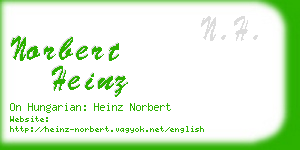 norbert heinz business card
